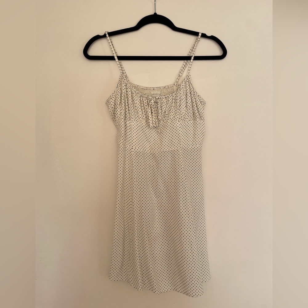 Urban polka dot white mini dress XS